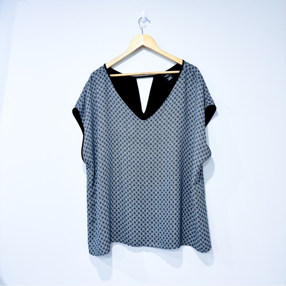 MICHEL STUDIO Grey and black patterned top